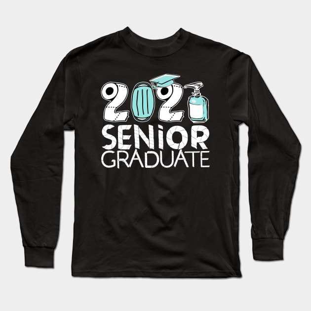 merch senior 2021 graduate Long Sleeve T-Shirt by BishBowler